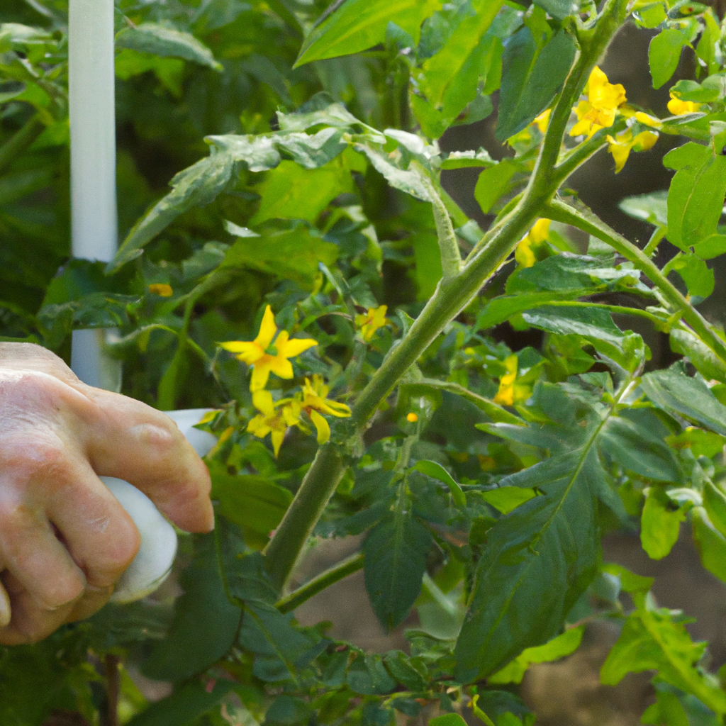 how to pollinate tomato plants by hand